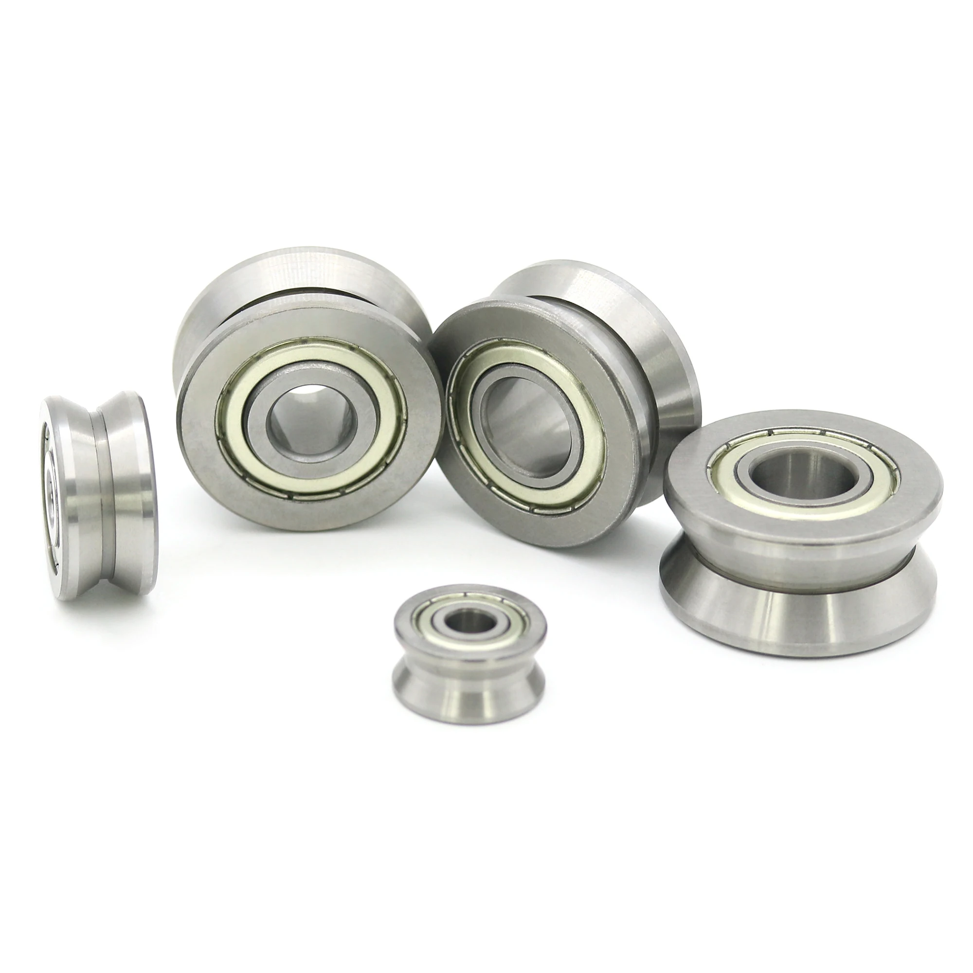 LV202-38 LV202-40 LV202-41 V Groove Track Roller Bearing Metal Seals Or Rubber seals