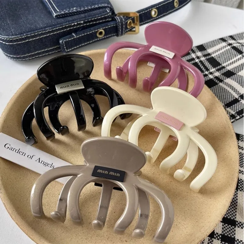 Large Crab Hair Claw Clips Women Girls Plastic Acrylic Ponytail Holder Hair Clamps Barrettes Hairpins Hair Accessories Fashion