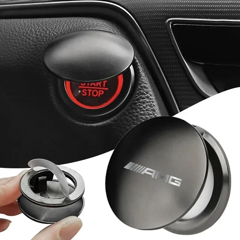 Автомобильный защитный чехол для кнопки запуска в один клик для Mercedes Benz AMG W204 W203 W212 W211 W124 W210 GLC GLE E CLA GLA W205 W211