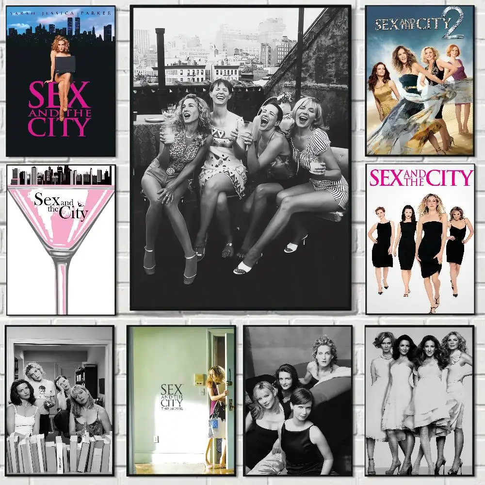 TV Drama Sex And The City Funny Cute Cartoon Posters Prints Canvas Painting Wall Art Picture Living Room Home Decor