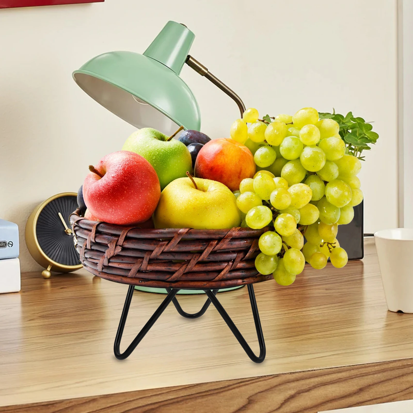 

Metal Tray Base Stand Iron Holder for Furniture Crafts Fruit Plate Display Snack Basket Fruit Holder Kitchen Decor