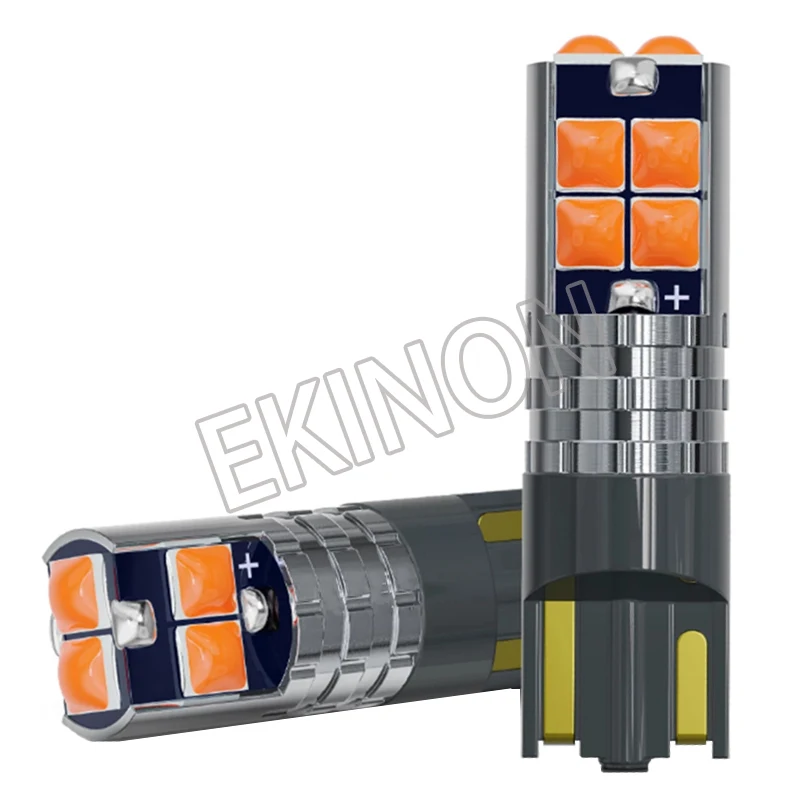20pcs T10 W5W 194 168 Car LED Reading Light Auto License Plate Door Lamp Bulb 10SMD 3030 White Yellow Ice Blue DC12V