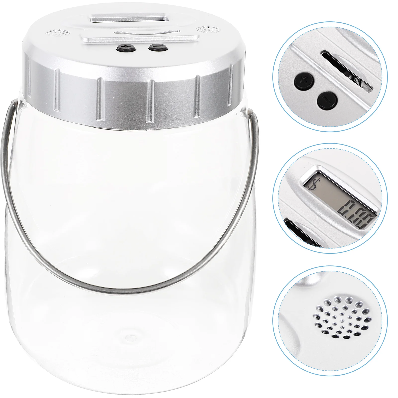 Hucha con pantalla Digital, hucha, conteo automático de dinero, almacenamiento para niños y adultos, olla de ahorro transparente