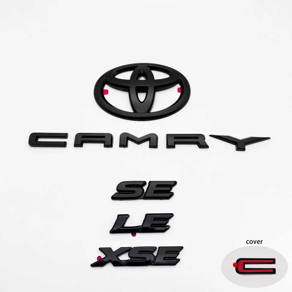 3-piece Set Emblem for Toyota Camry Modified Covering Car Sticker 3D Trunk Sticker Accessories SE LE XSE Auto Exterior Decor