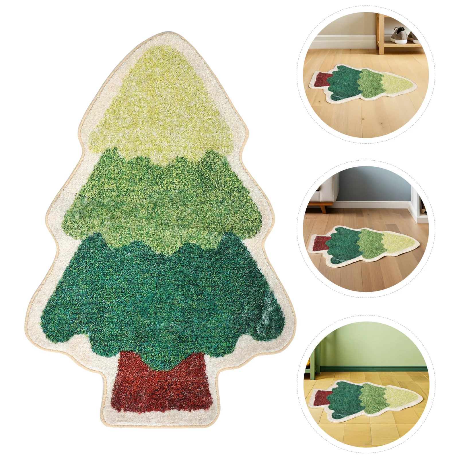 شجرة عيد الميلاد على شكل غير قابلة للانزلاق لينة الحمام حصيرة عيد الميلاد الزخرفية ممسحة منصات لغرفة المعيشة غرفة نوم عطلة الشتاء الموسمية