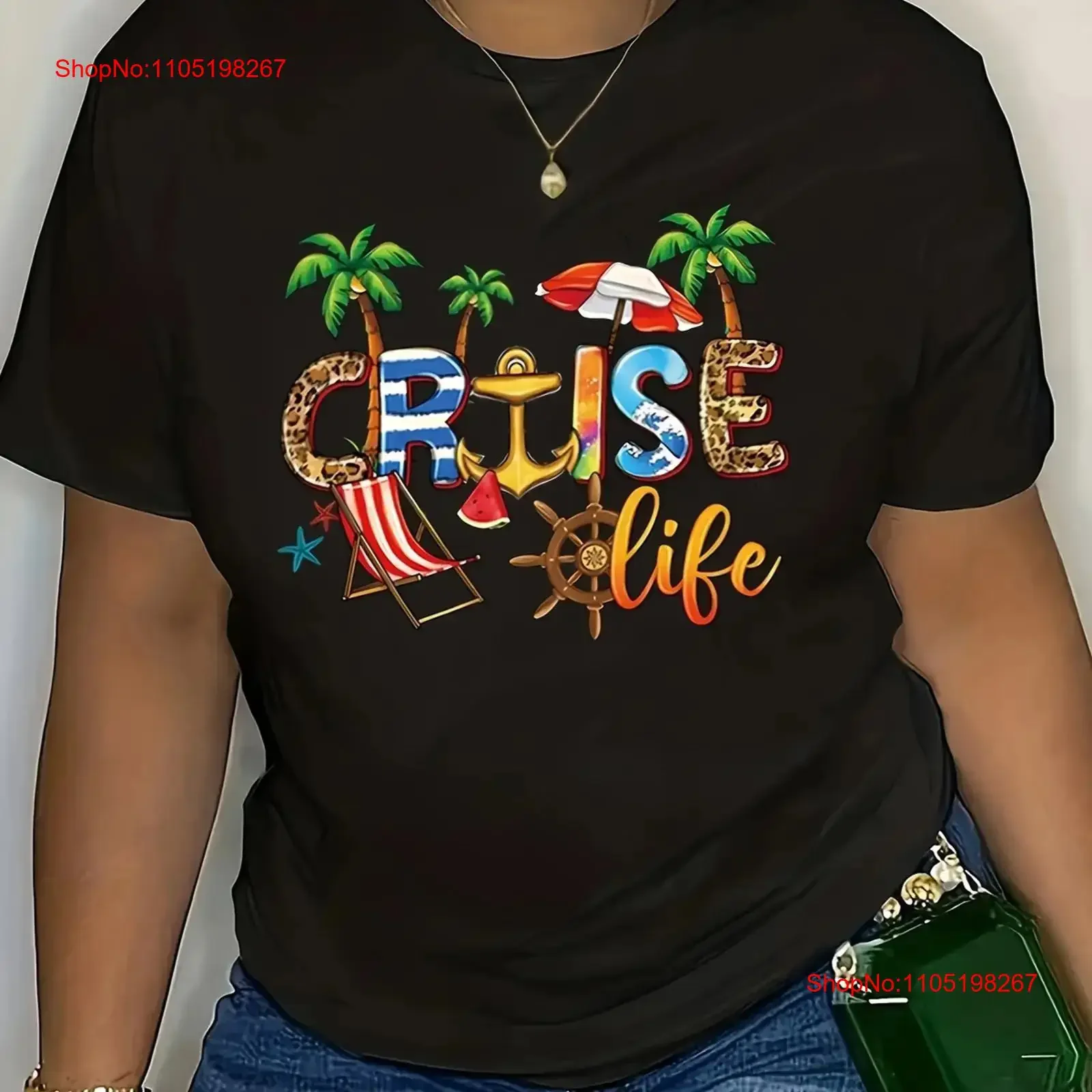 تي شيرت بمقاس كبير مريح من مزيج القطن سهل التركيب ملابس غير رسمية عتيقة مغسولة أنيقة ملابس خروج مريحة برسومات أوم #1