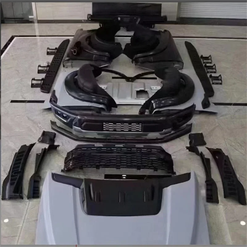 Auto Parts For Ford Ranger T6 T7 T8 2012-2020 Year Convert To 2020 F150 Raptor Look Model Car Body Kit For 2013 ford f150 grill