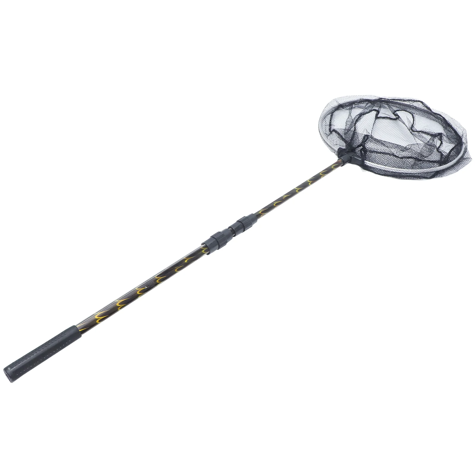 

1Pc Telescopic Fishing Net Lightweight High Strength Wear Resistant Round Shape Fish Entry Space Easy Scoop Ashore Aluminum
