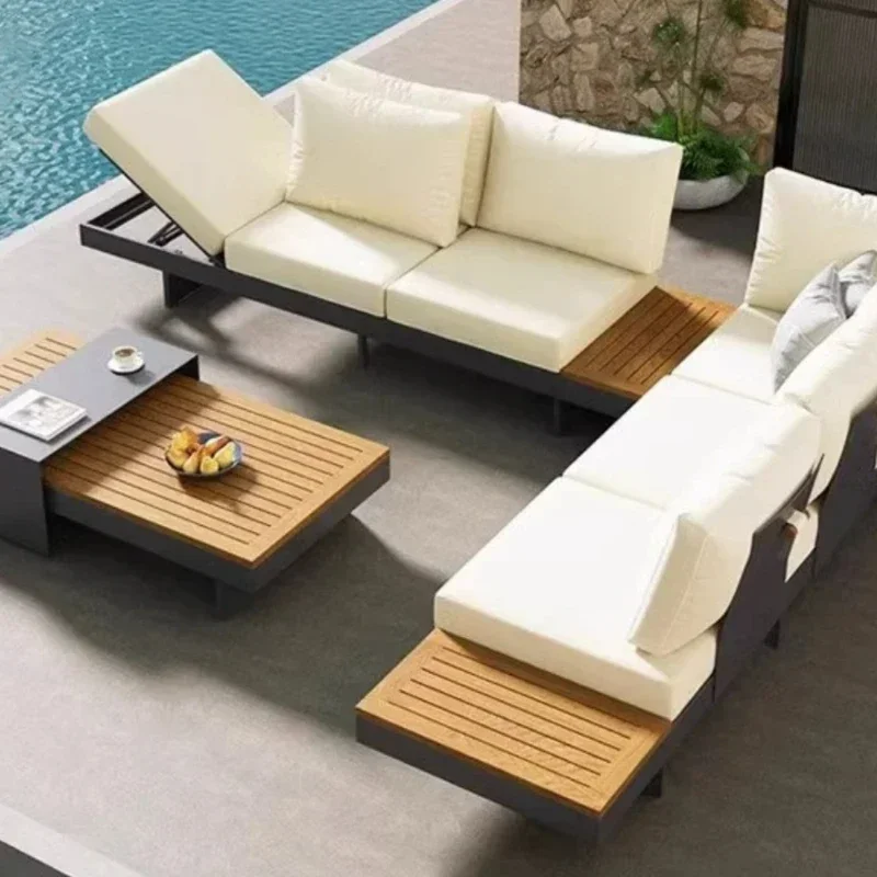 

Modern Sofa Complete Outdoor Garden Lounge Balcony Furniture Patio 1-person Bed Set Sectional Street Living Room Sofas Loveseat