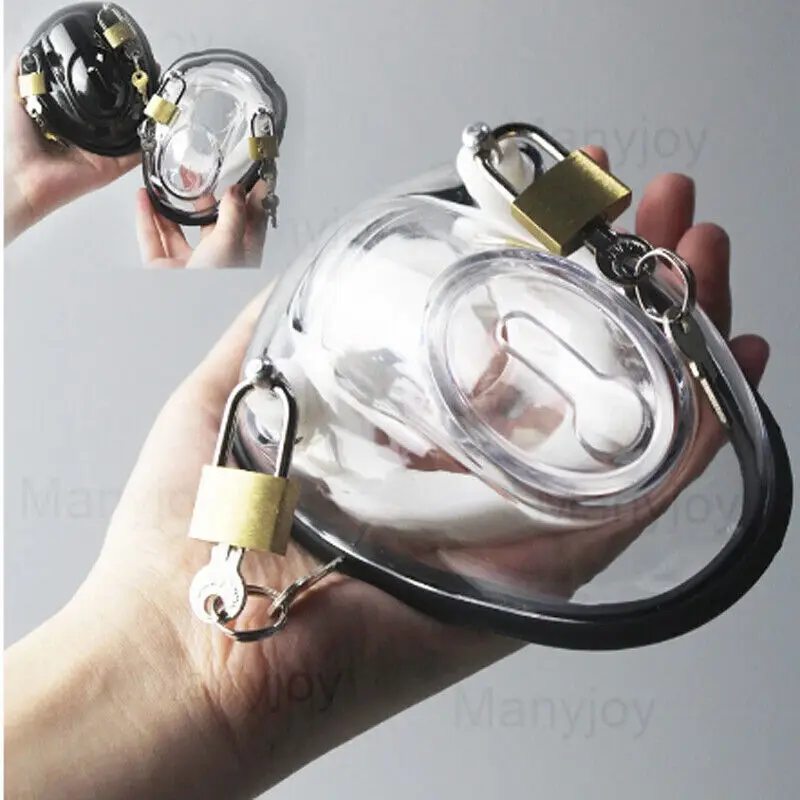 Manyjoy-قفص العفة للبالغين ، جهاز ضبط النفس بالكامل ، وعاء بلاستيكي ، غطاء القضيب الأسود الشفاف ، الأكمام ، BDSM ، لعبة الجنس ، عبودية