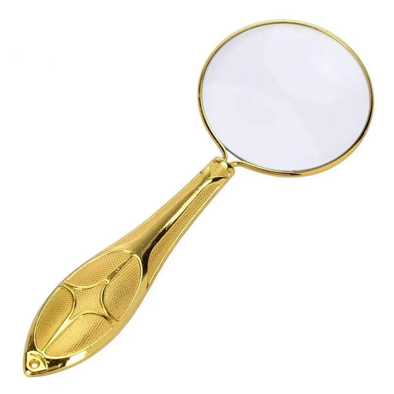 5x Antique Handheld Magnifying Glass Ideal Reading Gift for Seniors, Macular Degeneration, 45mm Magnifying Glass