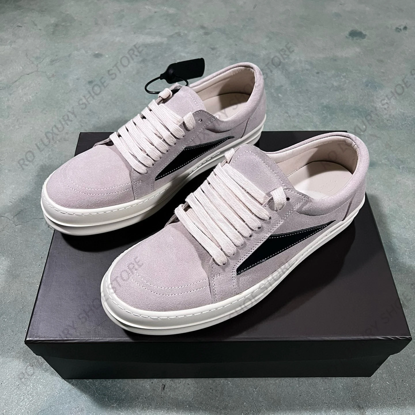 Designer New Women Platform Shoe Men Sneaker Casual Low Top Quality Roman Grey Cow Suede Luxury Flat Street Rome Shoe