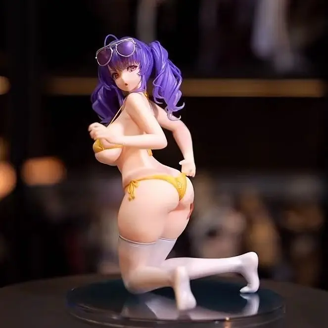 

kawaii Anime Girl POLAROID Azur Lane Kneeling Swimwear Nika Statue Anime Figurine Pvc Model Doll Collection Gift Toys