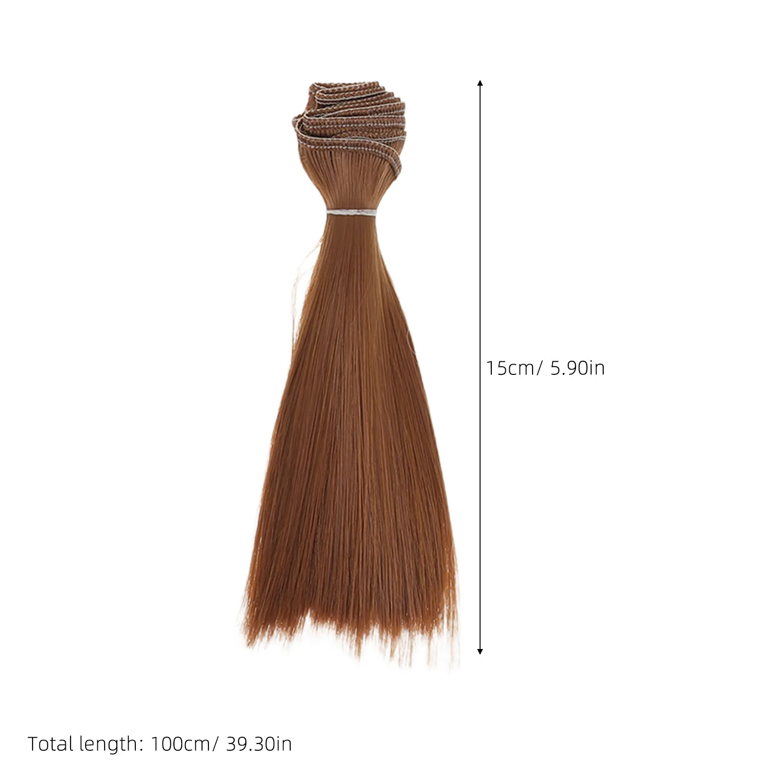 5Pcs Bjd Synthetic Straight Hairpieces Fit for Realistic DIY Crafting Removable Hair Accessories