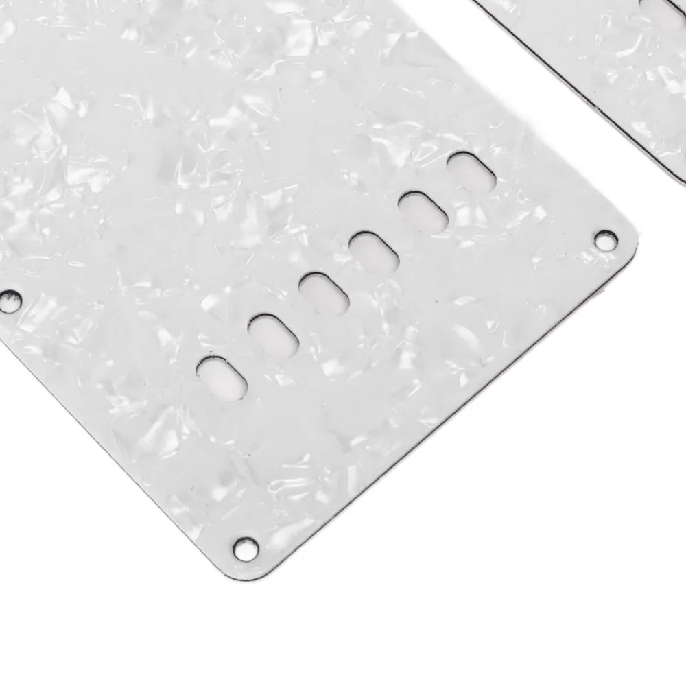 2PCS Premium 6 Holes Guitar Back Plate PVC White Pearl Color Backplate Electric Guitar Cover Plate For Electric Guitar