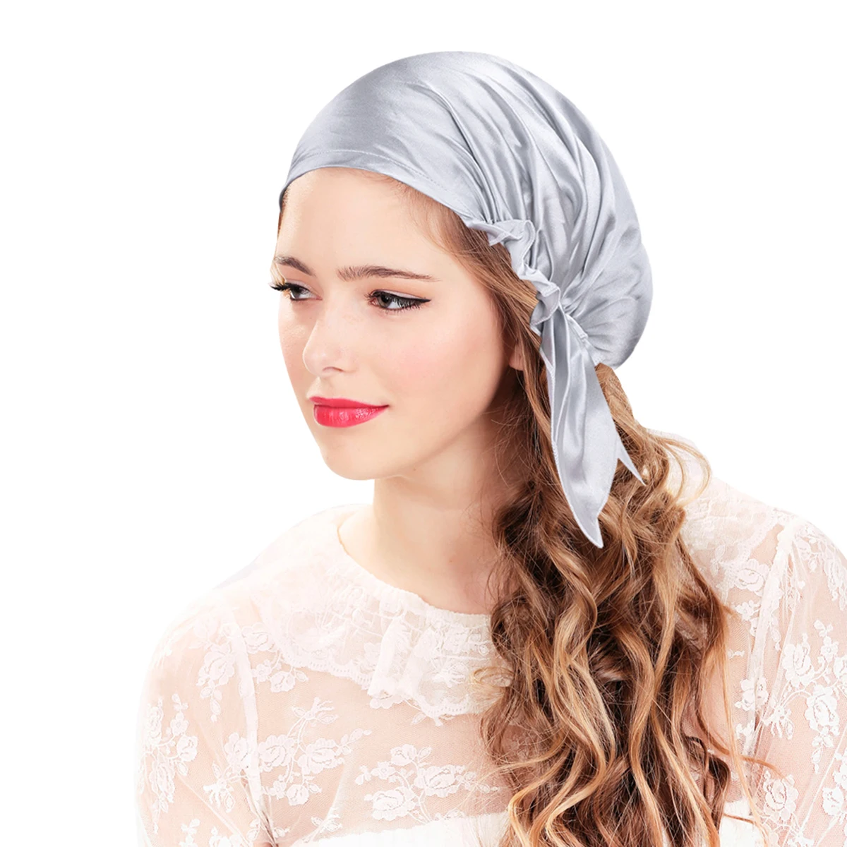 

Silk Maternity Hat Sleep Bonnet Chemotheraphy Cap Sleeping for Woman Maternal