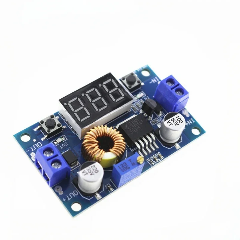 5pcs  XL4015 75W DC-DC 5A Voltage Regulators Module Adjustable Buck With Voltmeter Display