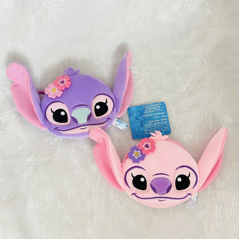 Lilo & Stitch Disney Anime Plush Bags Coin Purse Pendant Action Figures Toys Cartoon Wallet Card Storage Bag Kids Birthday Gifts