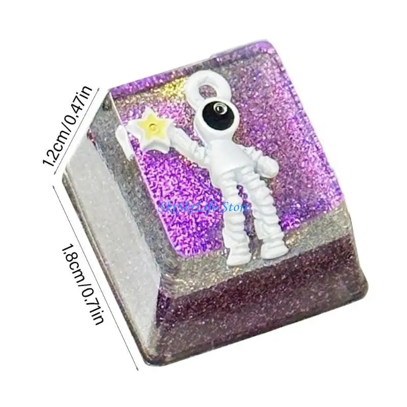 E65E Resin Keycap OEM Profile for Mechanical Keyboards Backlights Keycap Astronauts Keycap For Game Computer Keycaps 1PC