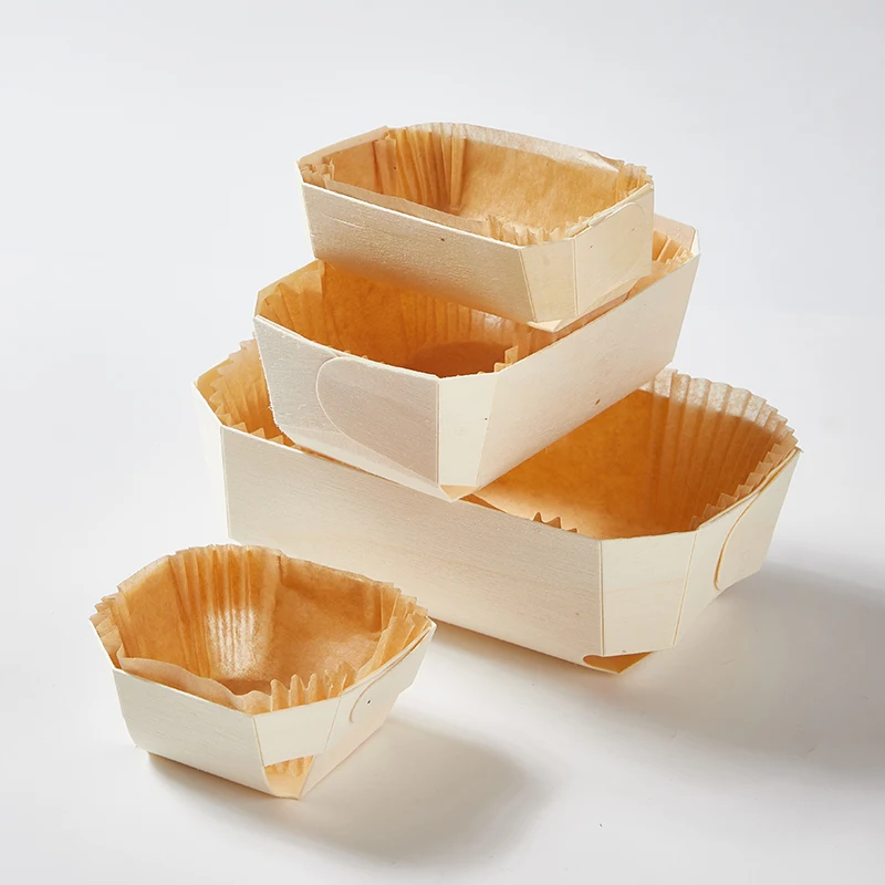 

Деревянные коробки можно использовать рядом с духовкой. Деревянные формы для хлеба, деревянные подносы для торта и подносы для бумаги для кексов можно запечать.