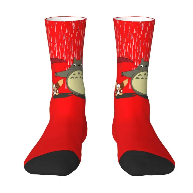 Custom Cool Mens Retro Gremlins Mogwai And Totoro Dress Socks Unisex Comfortable Warm 3D Print Gizmo Monster Gremlin Socks