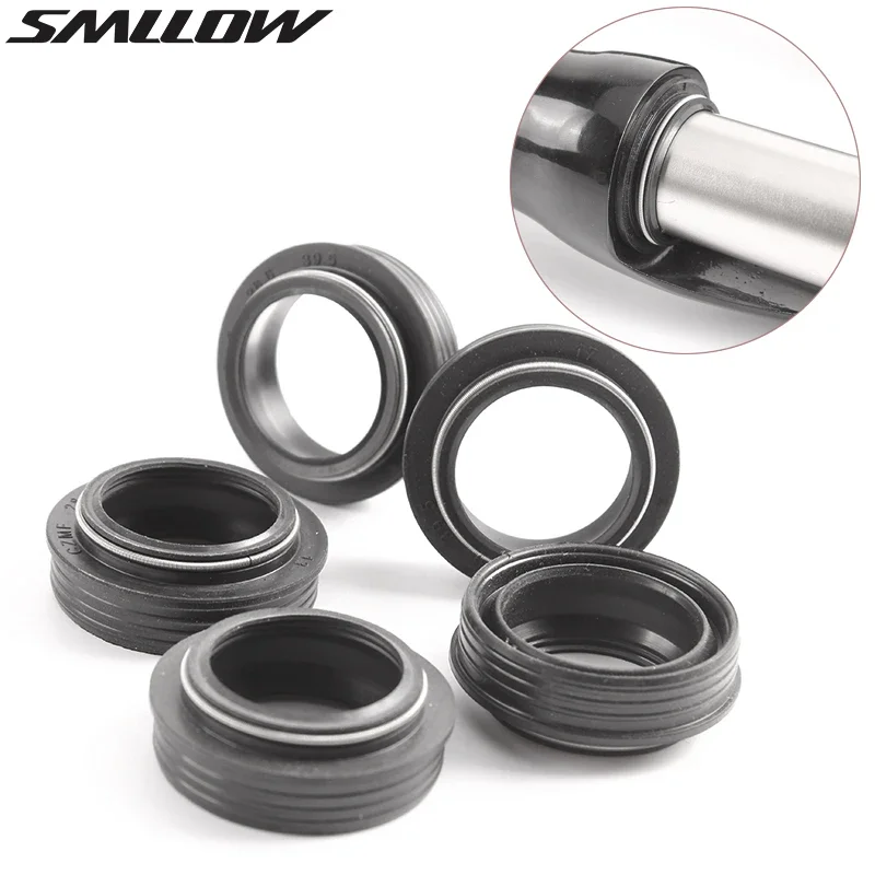 SMLLOW-Kits de reparación de horquilla, pistón de aire/tapa superior, junta tórica, sello de limpiaparabrisas, arandela de espuma para sello de aceite y polvo, piezas accesorios para horquilla de bicicleta MTB