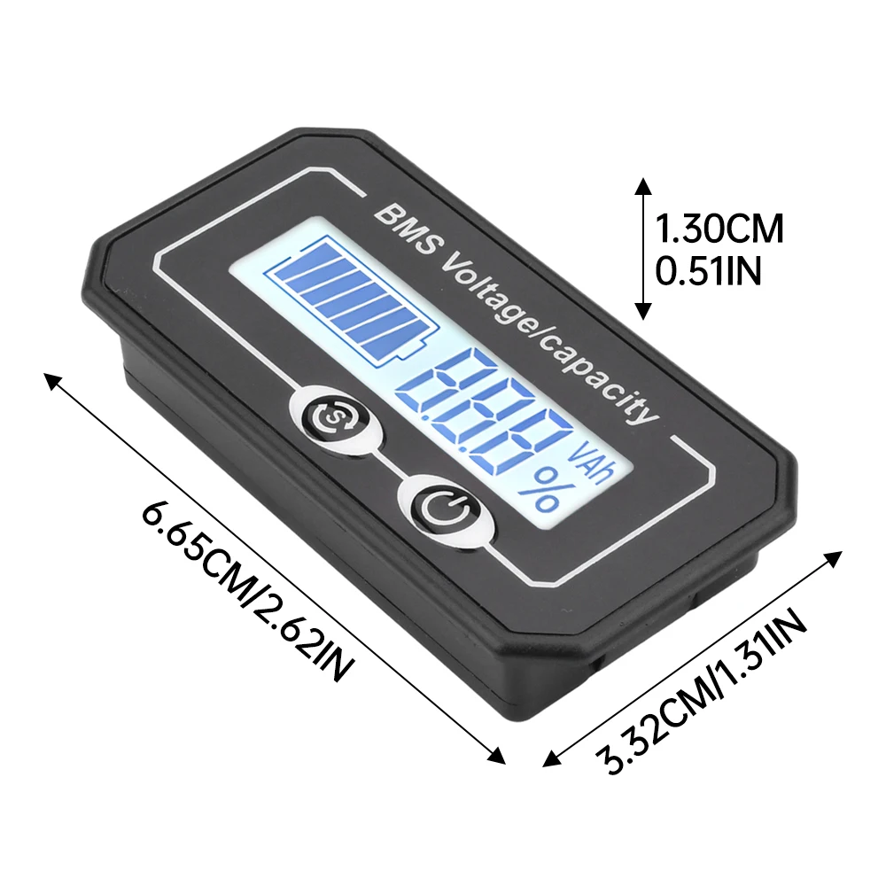 Acid Battery Lithium LCD Digital Display Voltage Power Tester lead-acid Battery Capacity Monitor Voltmeter Percentage Indicator