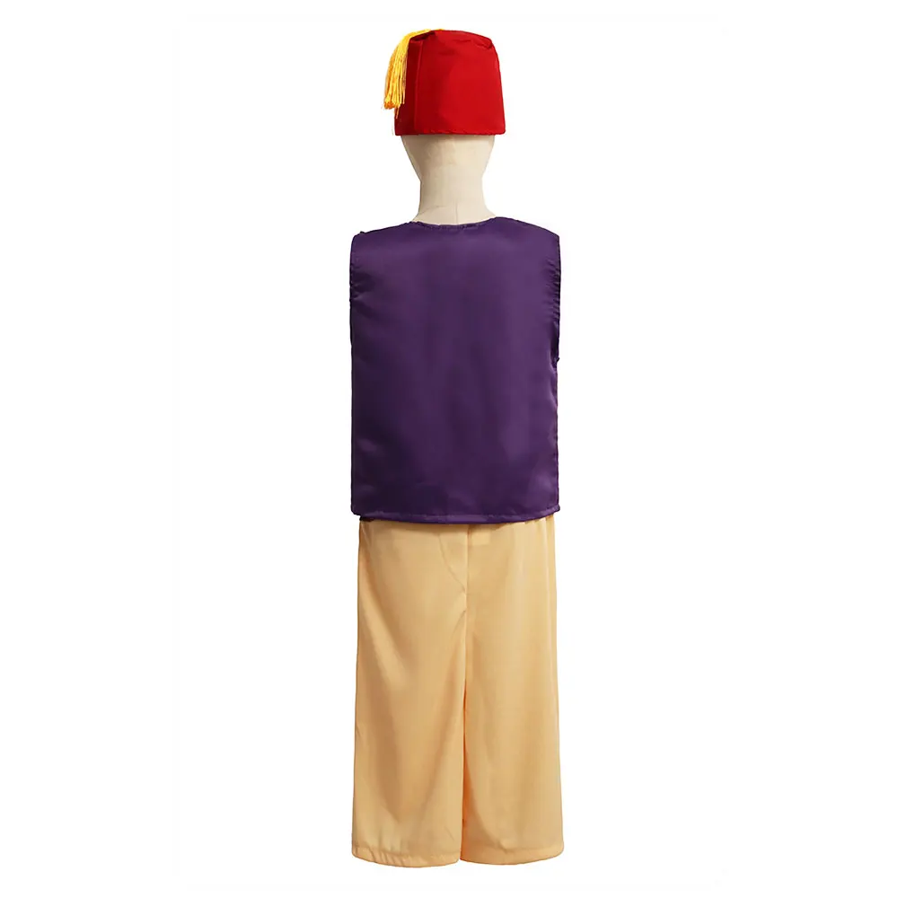 Child Kids Arabian Lamp Aladdin Costume Cosplay for Boys Halloween Purim Carnival Party Masquerade Fantasia Dress up Umorden