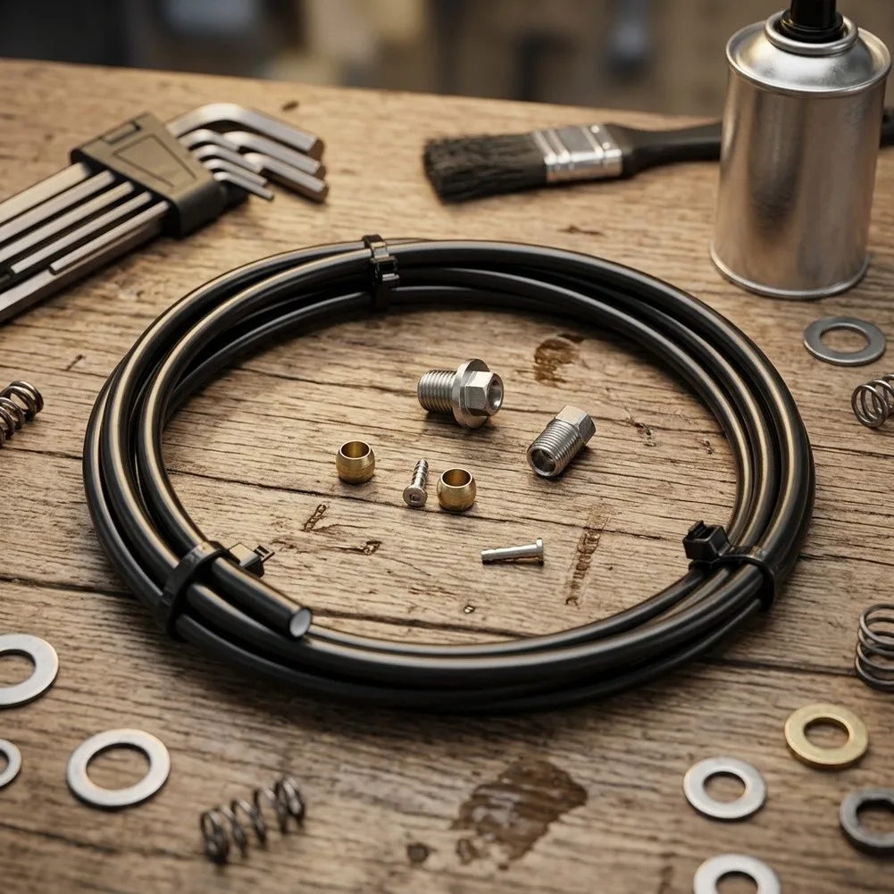 2000mm Shimano-Compatible Hydraulic Brake Hose with Olive Insert Screw and Gaskets for R9170 For R4720 R8020 RX810