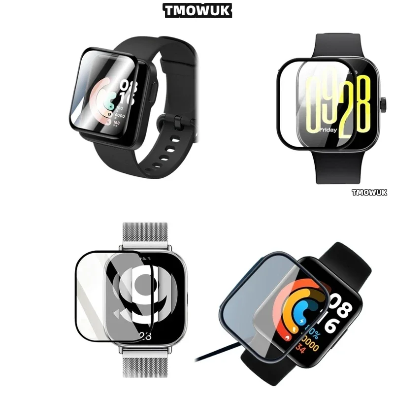 

Для Xiaomi Redmi Watch 2 3 4 5 MOVE Lite Active — пленка из ПММА с защитой от царапин — 3D изогнутое — мягкое полное покрытие