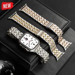 Metal Strap For Apple Watch Band Ultra2 49mm 38/40/41/S10-42mm Stainless Steel Watchband for 46mm 45mm Bracelet Iwatch 10 9 8 SE