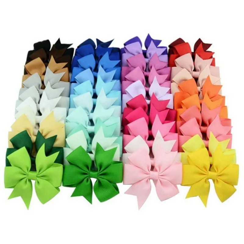 20/40PCS Baby Girls Hair Clips 3inch Grosgrain Ribbon Hair Bows with Clips Kids Hairpins Cute Hair Accessories