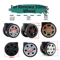 Roda silenciosa Adequado para Bagagem Rimowa, Roda Universal, Esforço Suave, Reparação, Acessórios de Viagem, Bagagem, 50mm