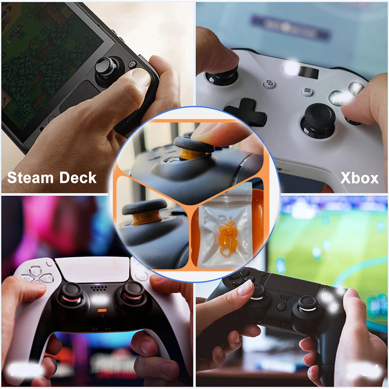 Rubber Rocker Ring para Steam Deck, Anel protetor para Rog Ally, PS5, PS4, Switch Pro, Acessórios de proteção