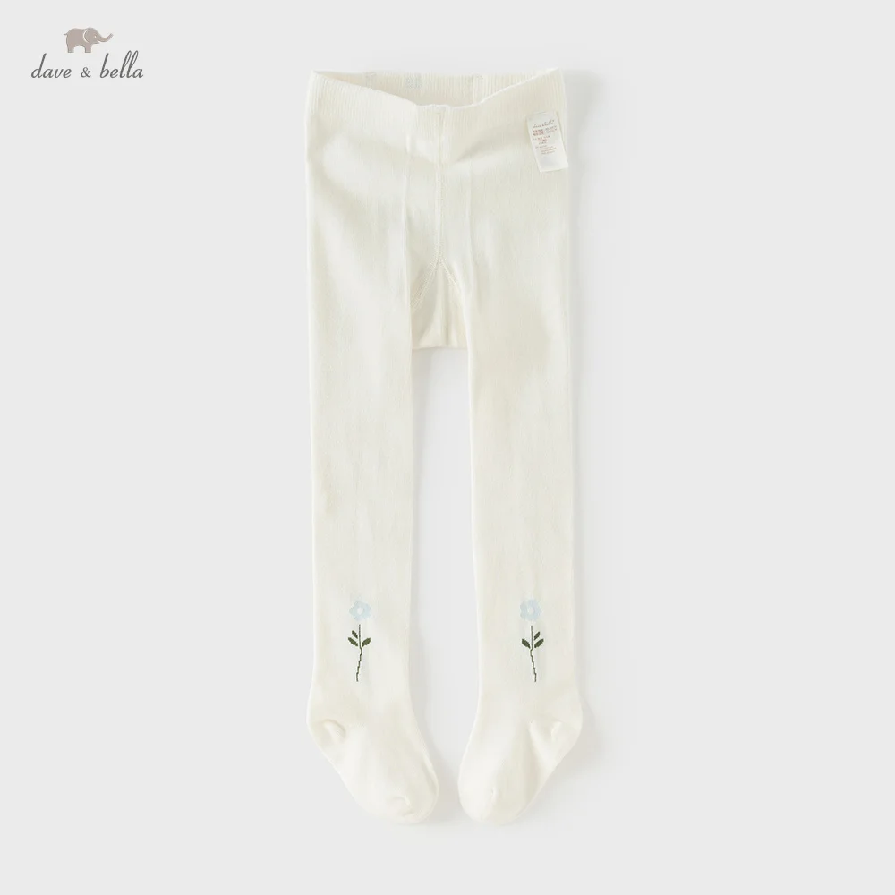 Dave Bella Children Bottom Pantyhose Girls Clothing Autumn Spring Elastic Waist Kid Fashion Cotton Tights Casual Sweet DB1260346