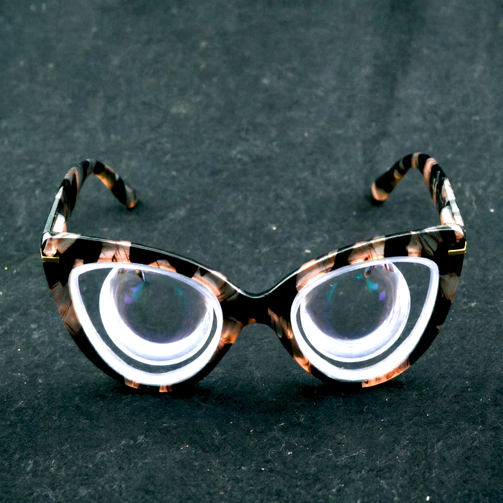 Cat Flower Veil Femini Super High Myopic Myopia Girl Women Myodisc Glasses 1.56 Index -11D to -20D PD64