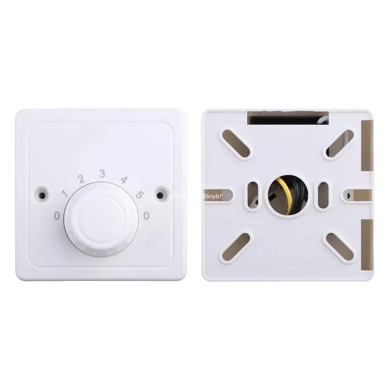 220V Universal Adjustment Ceiling Fan Speed Control Wall Button Dimmer Five Gears Fan Speed Adjuster Dropship