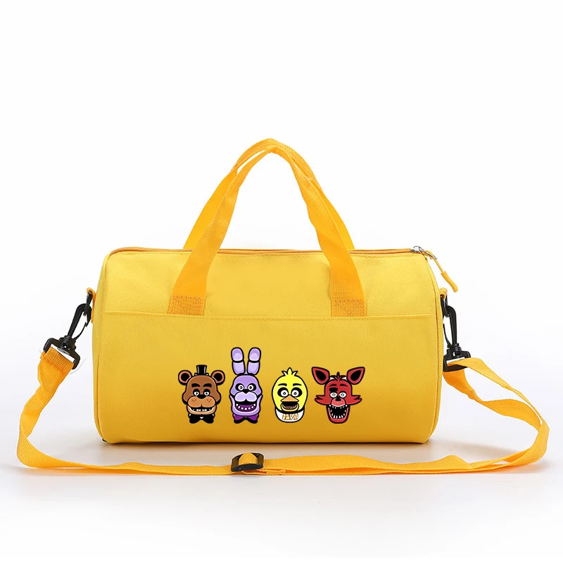FNAF حقائب السفر أنيمي خمس ليالٍ في فريدي مصمم حقيبة يد الرياضة تخزين مدرب الأمتعة للفتيات الفتيان حقيبة القماش الخشن مقاوم للماء #4