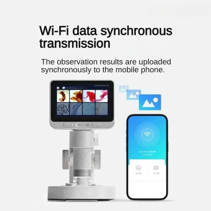 Digital Smart Microscope Built-in Screen Wireless WiFi Ultra High-Definition Display Student Biology Microscope Camera