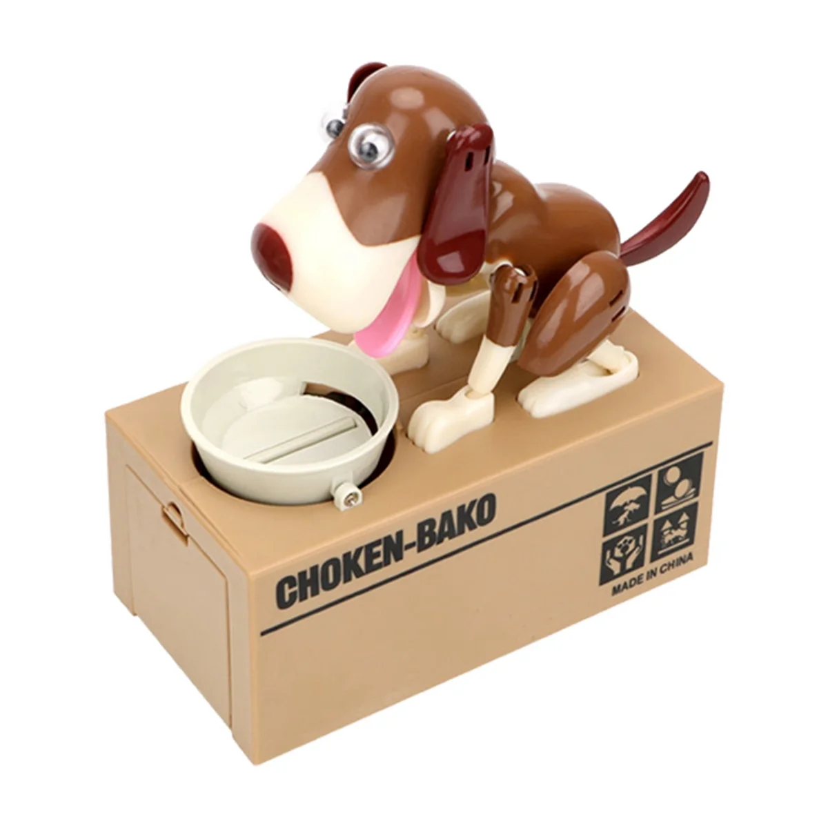 A Electronic Piggy Bank Money Box Automated Cartoon Robotic Dog Steal Children'S Coin Saving Bank Plastic Kids Gift