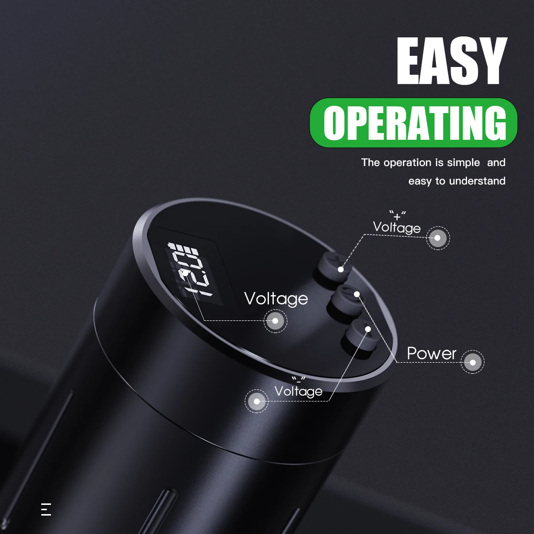 Dragonhawk Quick Charge RCA Connection Type-c Rechargeable Wireless Tattoo Power Supply Wireless Tattoo Battery With 1500aMh
