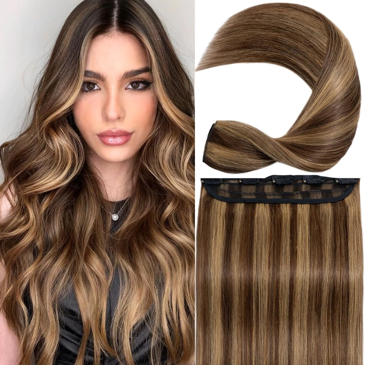 

Омбре # 4/27 Прямые цельные заколки для наращивания волос Бразильские волосы Мелирование 3/4 Полная голова 5 Наращивание человеческих волос на клипсе