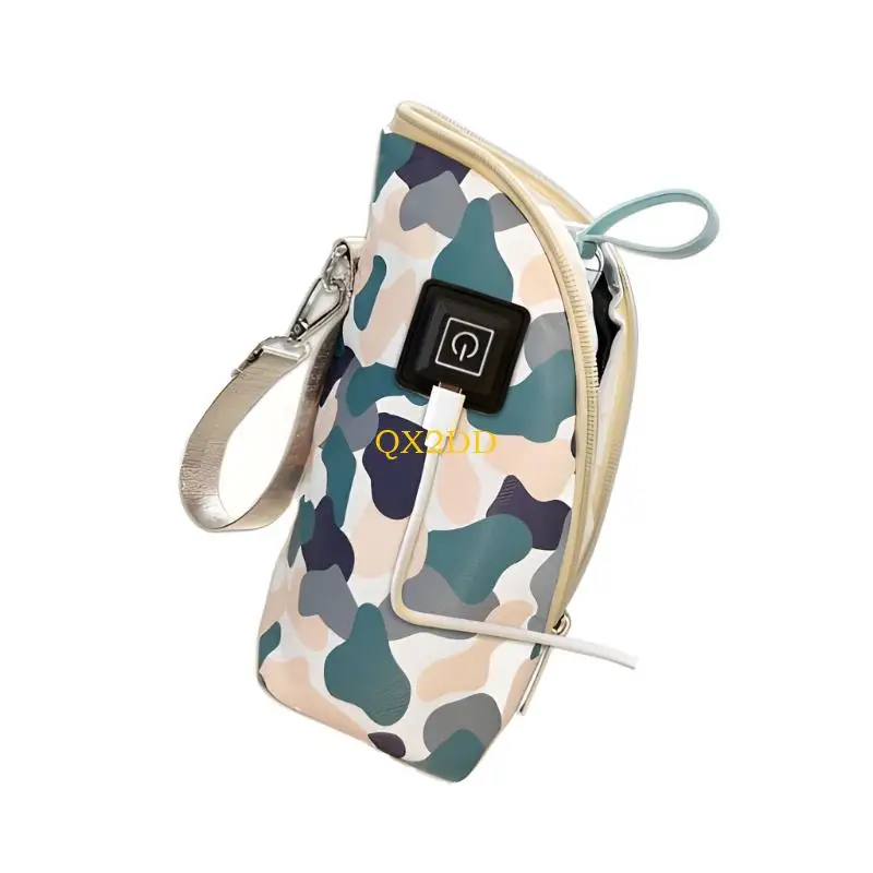 QX2D โพลีเอสเตอร์รูปแบบถุงให้อาหารอุ่นสำหรับทารกไฟฟ้าอุณหภูมิการบำรุงรักษาสไลด์ด้านบน