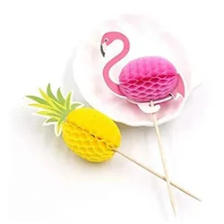 20pcs Party Flamingo Decoration Decorative Pineapple Cupcake Topper Picks  Party Wedding Cake Decor