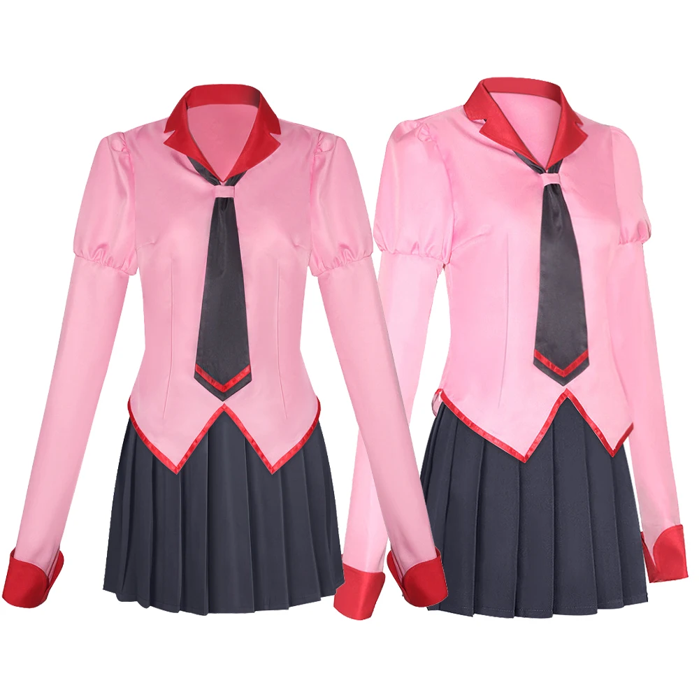 Anime Oshino Ougi Cosplay Costume Full Sets Tops Skirt Uniform Suits for Women Outfit Halloween Carnival Party Clothes Roleplay