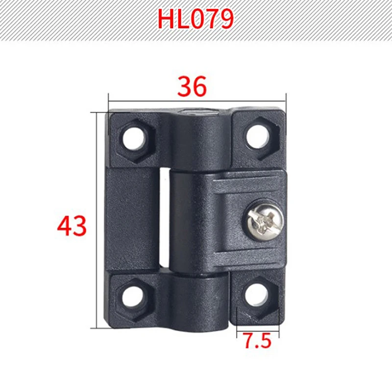 PA Electric Cabinet Box Hinges Black Damping Hinges Industrial Equipment Metal Cabinet Door Hinges