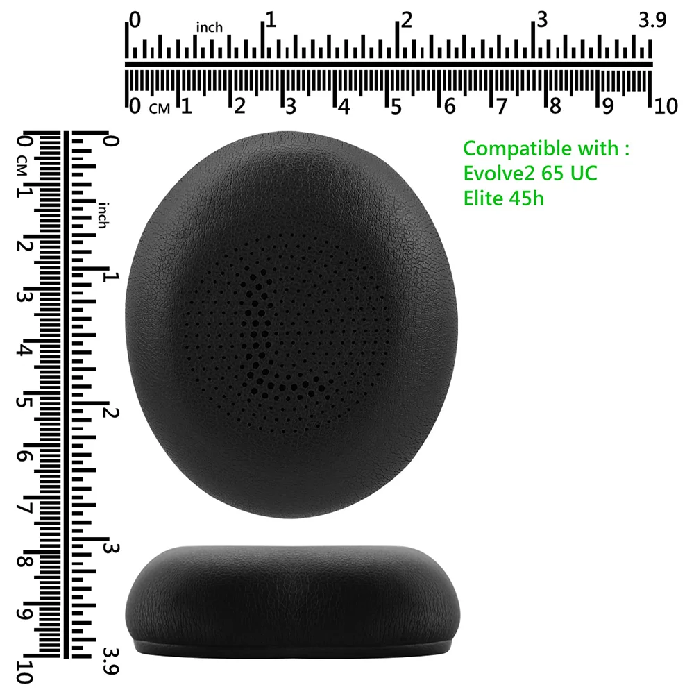 หนังเทียมแผ่นรองหูเบาะรองหูฟังสำหรับ Jabra Evolve2 65 40 UC MS MONO Elite 45H