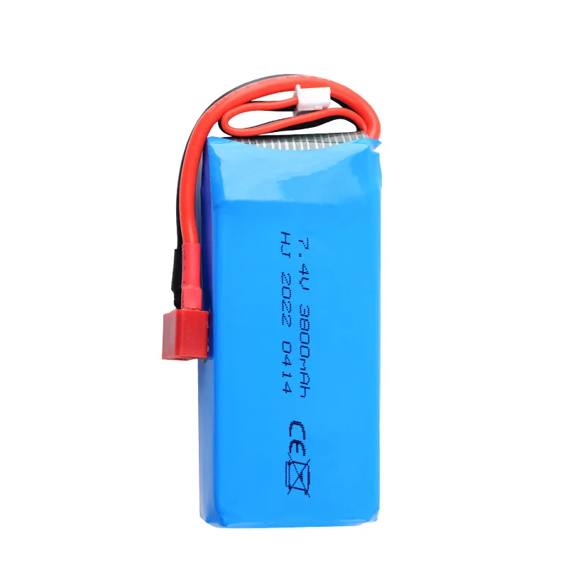 RC Car Battery 7.4V 3800MAH For Wltoys 144001 124017 12428 124019 Upgraded LiPo Battery High Capacity Long Lasting Rechargeable