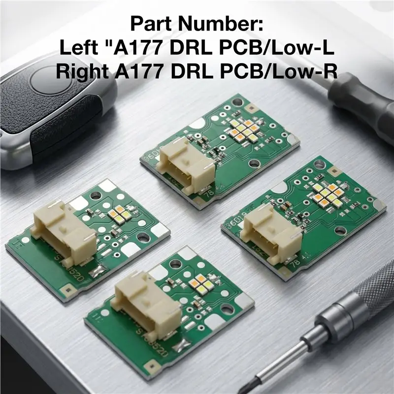 【Top Store!!】 For A-Class W177 CLA C118 19-22 4Pcs/Set Front LED Module Chip Board Daytime Running Light Source Bo