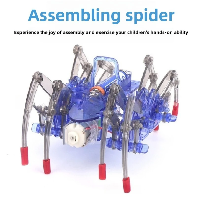DIY Spider Robot Kit Science Experiment Toy Creative Tech Handmade Inventions Assembly Educational DIY Toy for Students Kids